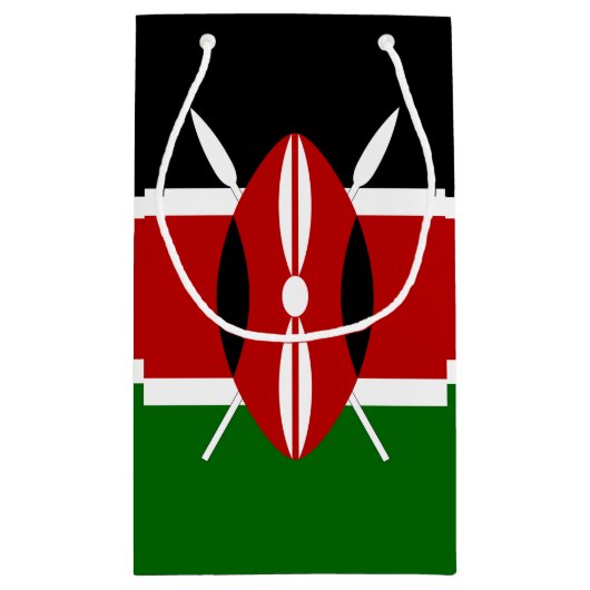 ケニア国旗の贈り物バッグ、愛国的なケニア スモールペーパーバッグ (裏面)