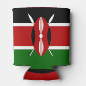 ケニア国旗を持つクーラーボックス 缶クーラー (裏面)
