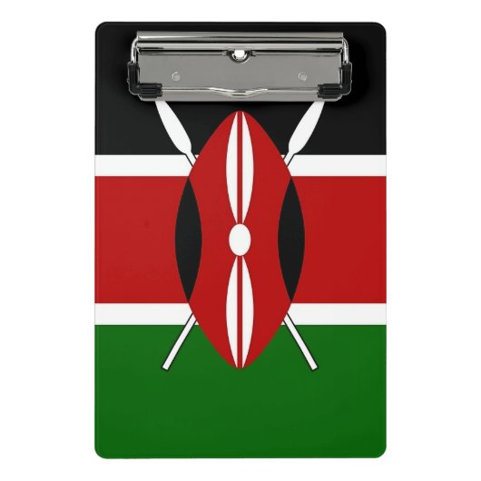 ケニア国旗を持つミニクリップボード ミニクリップボード (正面)