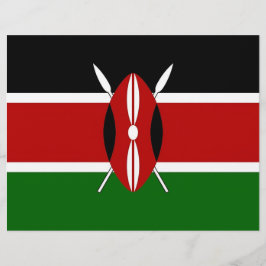 ケニア国旗を持つレターヘッド
