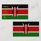 ケニア国旗を持つ名刺 名刺 (正面/裏面)