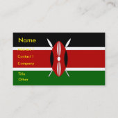 ケニア国旗を持つ名刺 名刺 (正面)