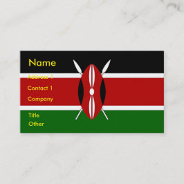 ケニア国旗を持つ名刺 名刺