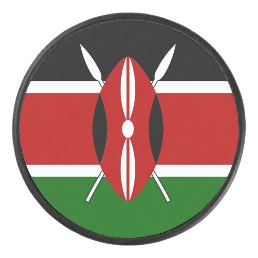 ケニア国旗を持つ愛国的な特別ホッケーパック アイスホッケーパック (正面)