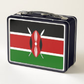 ケニア国旗を持つ金属ステンレス弁当箱 メタルランチボックス (裏面)