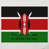 ケニア国旗を掲げたフライヤー チラシ (正面)