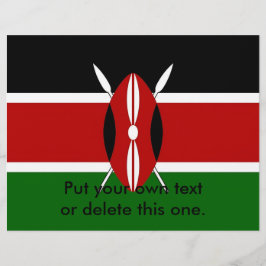 ケニア国旗を掲げたフライヤー チラシ