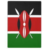 ケニア国旗を掲げた愛国的なクリップボード クリップボード (裏面)