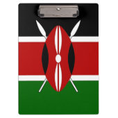 ケニア国旗を掲げた愛国的なクリップボード クリップボード (正面)