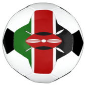 ケニア国旗を掲げた愛国的なサッカーボール サッカーボール (回転)