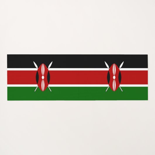 ケニア国旗を掲げた愛国的なヨガマット ヨガマット (裏面(横))