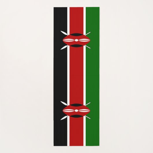 ケニア国旗を掲げた愛国的なヨガマット ヨガマット (裏面)