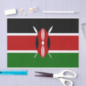 ケニア国旗を掲げた愛国的ティッシュペーパー 薄葉紙 (クラフト)