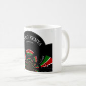 ケニア国旗インスパイアJambo歓迎デザインアート コーヒーマグカップ (正面右)