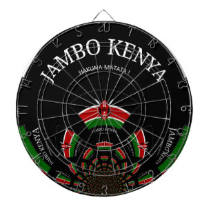 ケニア国旗インスパイアJambo歓迎デザインアート ダーツボード