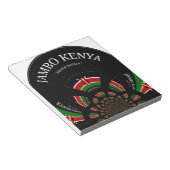 ケニア国旗インスパイアJambo歓迎デザインアート ノートパッド (アングル)