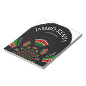 ケニア国旗インスパイアJambo歓迎デザインアート ノートパッド (回転)