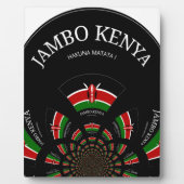 ケニア国旗インスパイアJambo歓迎デザインアート フォトプラーク (正面)