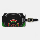 ケニア国旗インスパイアJambo歓迎デザインアート ラゲッジタグ (正面横)