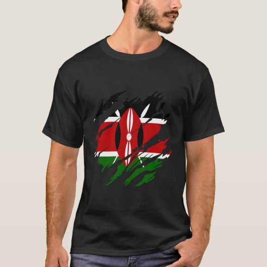 ケニア国旗ケニア Tシャツ (正面)