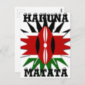 ケニア国旗ブラックレッドグリーンカスタマイズ ポストカード (正面/裏面)
