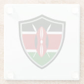 ケニア国旗 ガラスコースター (裏面)