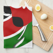 ケニア国旗 キッチンタオル (四つ折り)