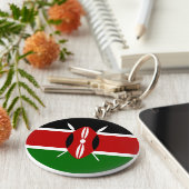ケニア国旗 キーホルダー (側面)