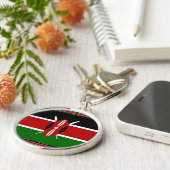 ケニア国旗 キーホルダー (側面)
