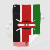 ケニア国旗&ケニヤモノグラムの/レディーゴルフタオル ゴルフタオル (インサイチュ)