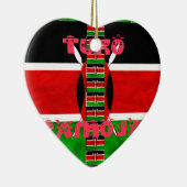 ケニア国旗:トゥコ・パモジャ - ユニティ・アート・デザイン セラミックオーナメント (右)