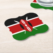 ケニア国旗 ペーパーコースター (アングル)