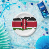 ケニア国旗 ペーパープレート (パーティー)