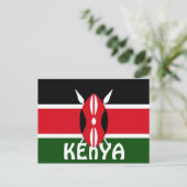 ケニア国旗 ポストカード (スタンド正面)