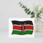 ケニア国旗 ポストカード (スタンド正面)