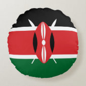 ケニア国旗 ラウンドクッション (正面)