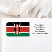 ケニア国旗 ラベル (インサイチュ)