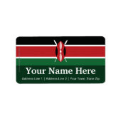 ケニア国旗 ラベル (正面)