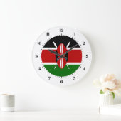 ケニア国旗 ラージ壁時計 (ホーム)