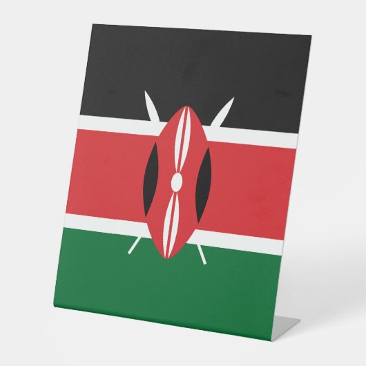 ケニア国旗 台座サイン (正面)