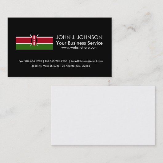 ケニア国旗 名刺 (正面/裏面)