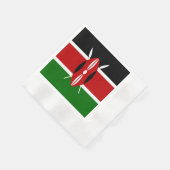 ケニア国旗 縁ありカクテルナプキン (角)