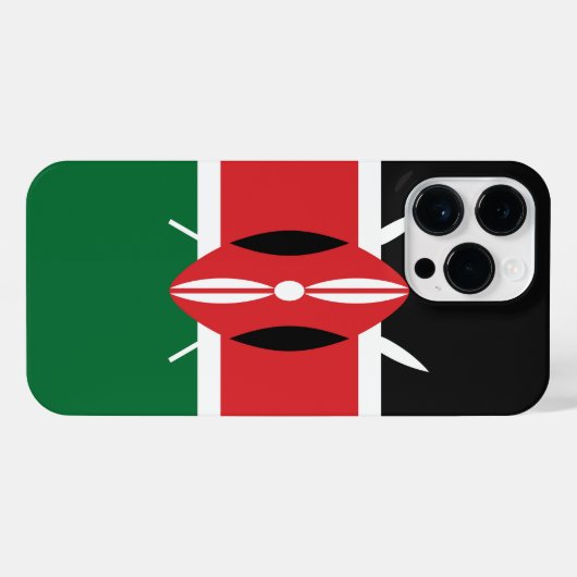 ケニア国旗 iPhoneケース (裏面横)