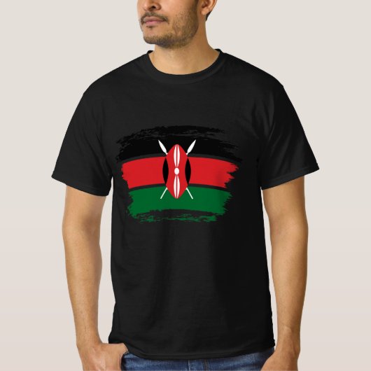 ケニア国旗 Tシャツ (正面)