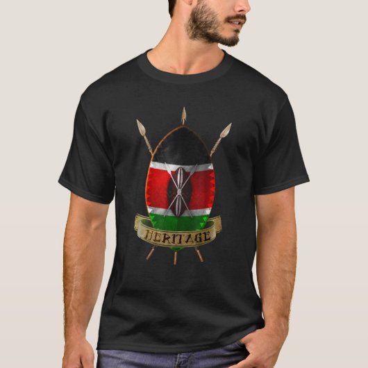 ケニア国旗 Tシャツ (正面)