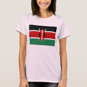 ケニア国旗x地図Tシャツ Tシャツ