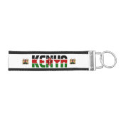 ケニア国魅力的旗 リストバンドキーホルダー (鍵右)