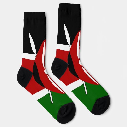 ケニア地球に優し国旗を持つ男性の乗組員ソックス ソックス (右)