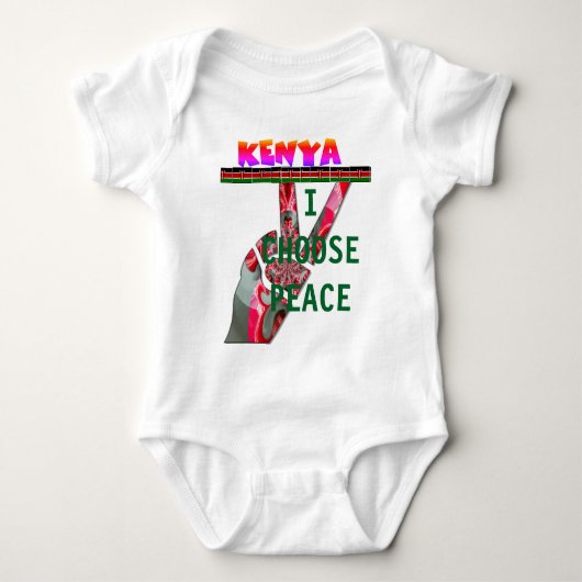 ケニア大統領の選挙私は平和を選ぶ Tシャツ (正面)