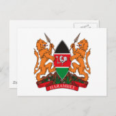 ケニア紋章 ポストカード (正面/裏面)